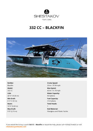 Blackfin - 332 CC