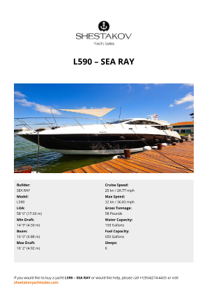 SEA RAY - L590
