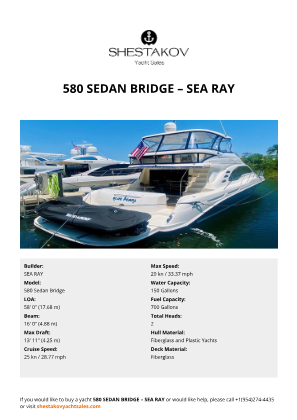 SEA RAY - 580 Sedan Bridge