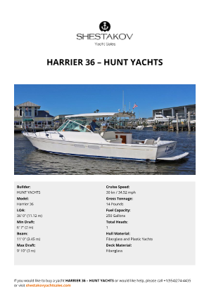 HUNT YACHTS - Harrier 36