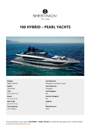 PEARL YACHTS - 100 Hybrid
