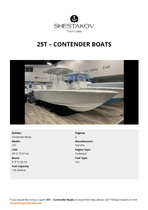 Contender Boats - 25T
