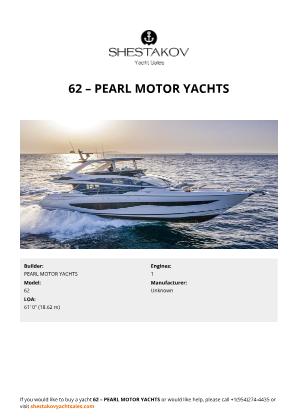 PEARL MOTOR YACHTS - 62