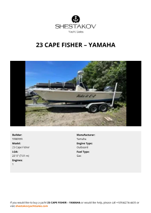YAMAHA - 23 Cape Fisher