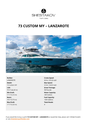 LANZAROTE - 73 Custom MY
