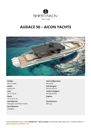 Aicon Yachts - Audace 50