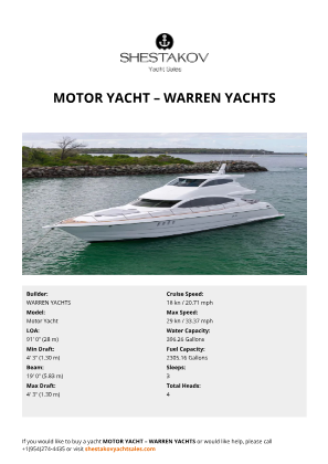 WARREN YACHTS - Motor Yacht