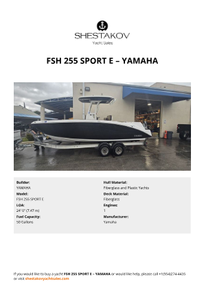 YAMAHA - FSH 255 SPORT E