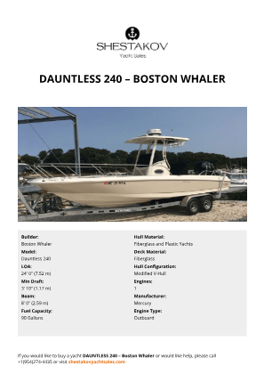 Boston Whaler - Dauntless 240