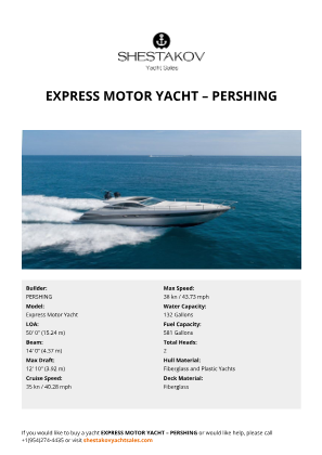 PERSHING - Express Motor Yacht