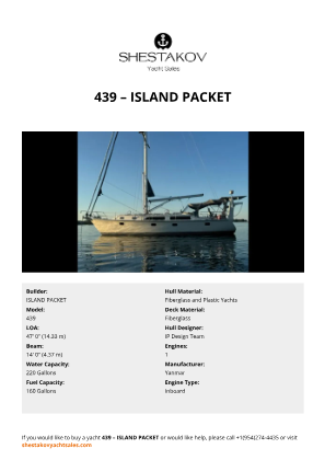 ISLAND PACKET - 439