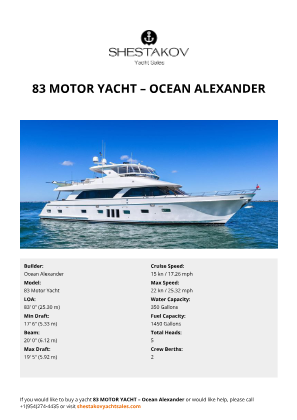 Ocean Alexander - 83 Motor Yacht