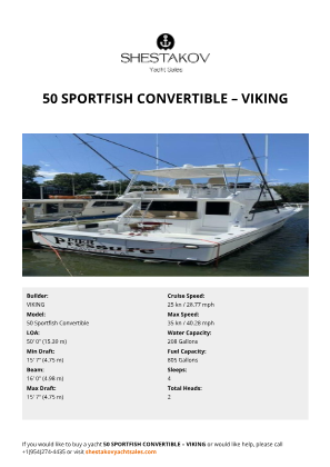 VIKING - 50 Sportfish Convertible