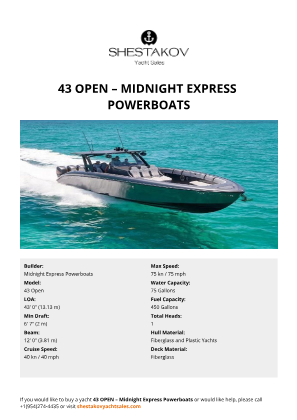 Midnight Express Powerboats - 43 Open