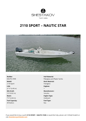 NAUTIC STAR - 2110 Sport