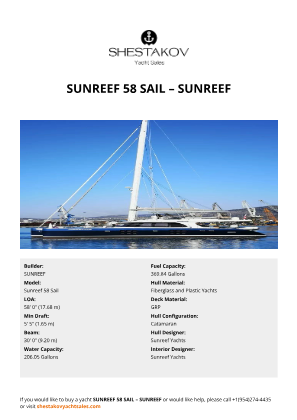 SUNREEF - Sunreef 58 Sail