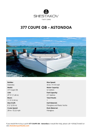 Astondoa - 377 Coupe OB