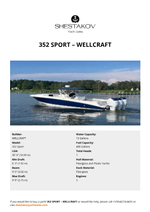WELLCRAFT - 352 Sport