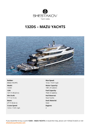 MAZU YACHTS - 132DS