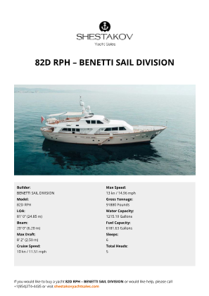 BENETTI SAIL DIVISION - 82D RPH
