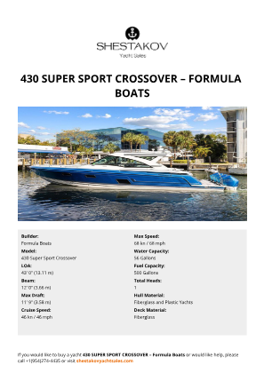 Formula Boats - 430 Super Sport Crossover