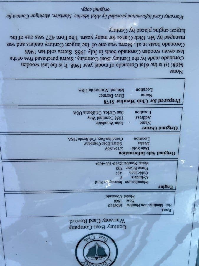 the best price on 1968 Century Coronado 21