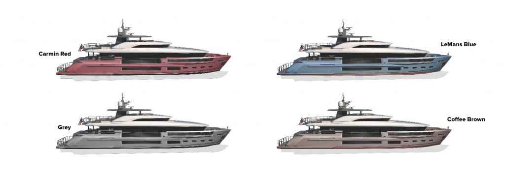 Atlantic 115 Yacht Color options